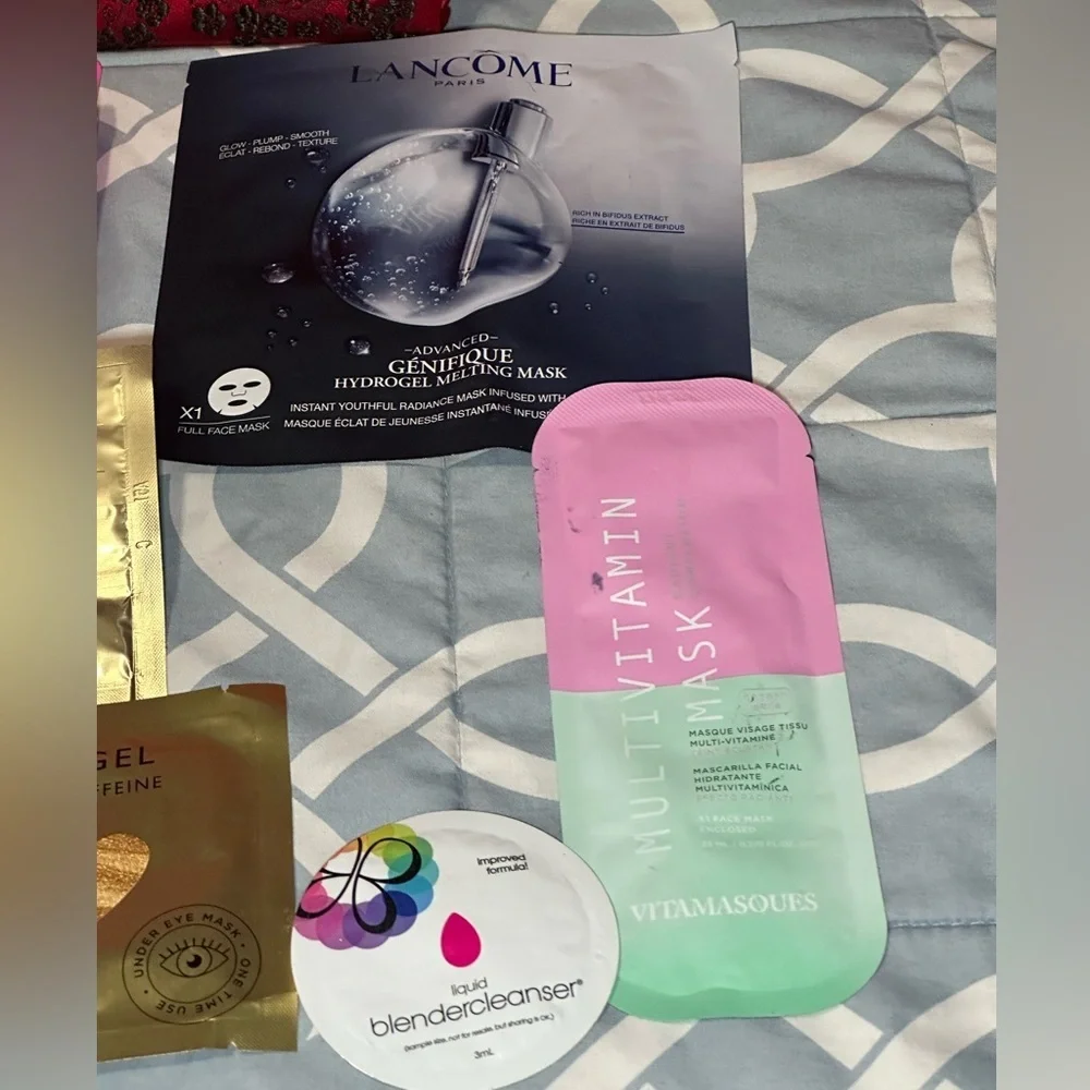 Spa Day Bundle • Estee Lauder • Lancôme • Hydrogel Eye Masks - Cosmetic Bag
